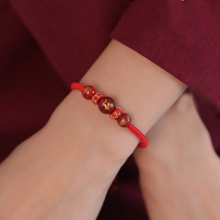 Bracelet de protection tressé en fil rouge avec Buddha Stones et agate rouge, signe du zodiaque chinois - image 16