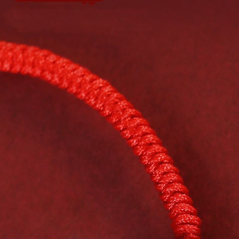 Bracelet de protection tressé en fil rouge avec Buddha Stones et agate rouge, signe du zodiaque chinois - image 26