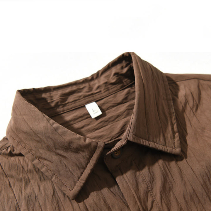 Chemise décontractée à manches longues et poche pour homme avec motif Buddha Stones