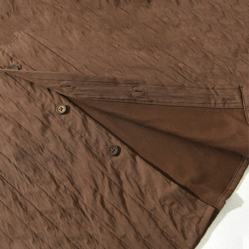 Chemise décontractée à manches longues et poche pour homme avec motif Buddha Stones