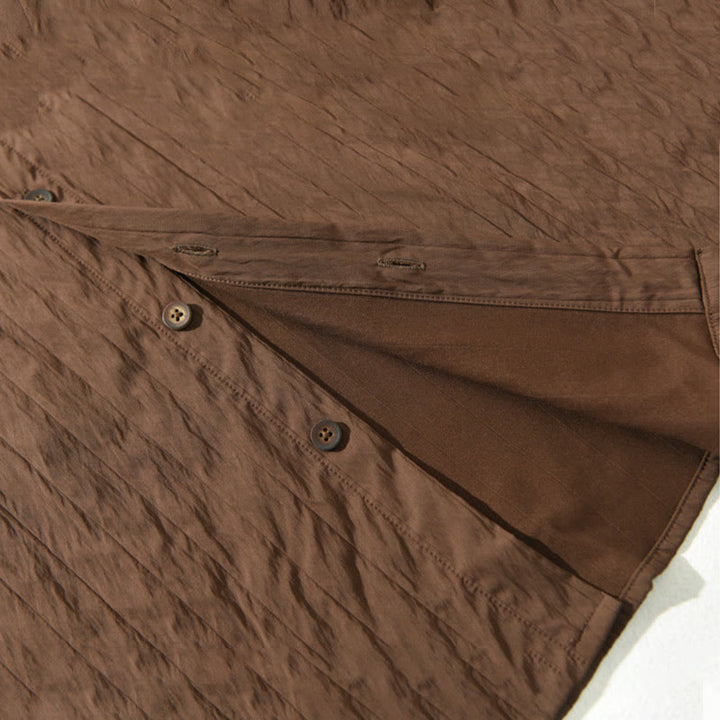 Chemise décontractée à manches longues et poche pour homme avec motif Buddha Stones