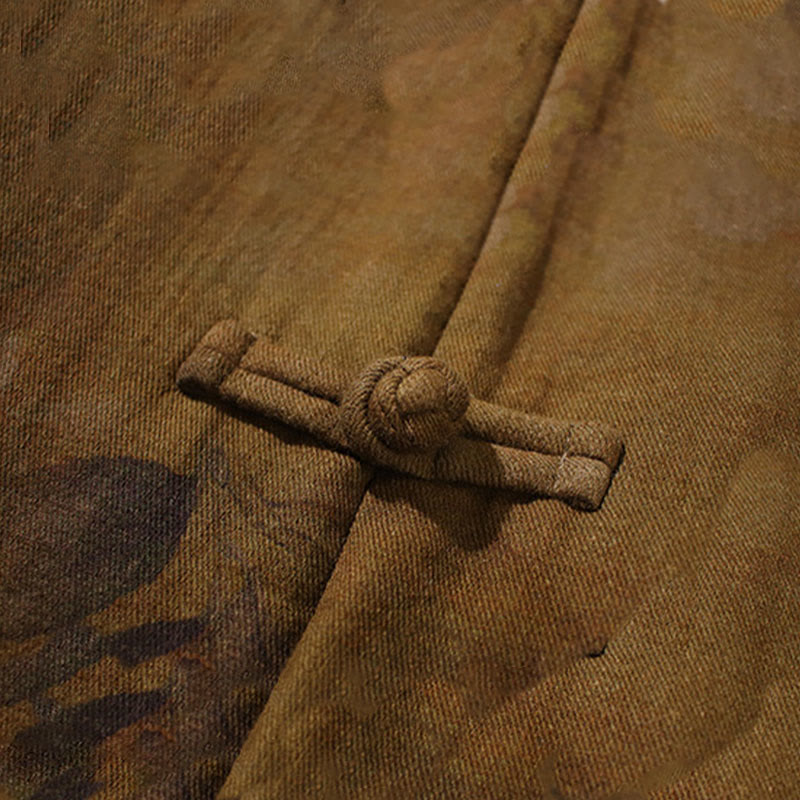 Chemise en coton pour homme avec boutons de grenouille et Buddha Stones  - image 18