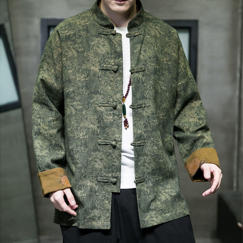 Chemise en coton pour homme avec boutons de grenouille et Buddha Stones  - image 5