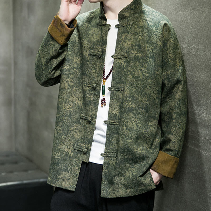 Chemise en coton pour homme avec boutons de grenouille et Buddha Stones  - image 6