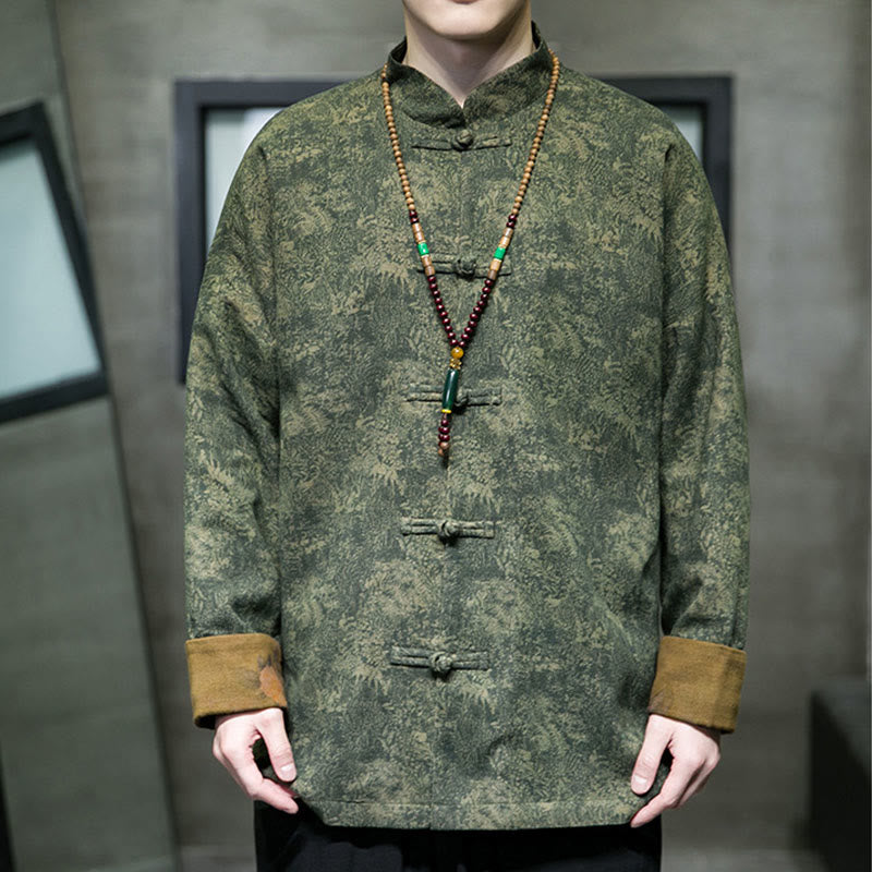 Chemise en coton pour homme avec boutons de grenouille et Buddha Stones  - image 7