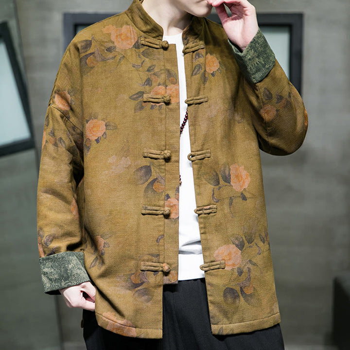 Chemise en coton pour homme avec boutons de grenouille et Buddha Stones  - image 13