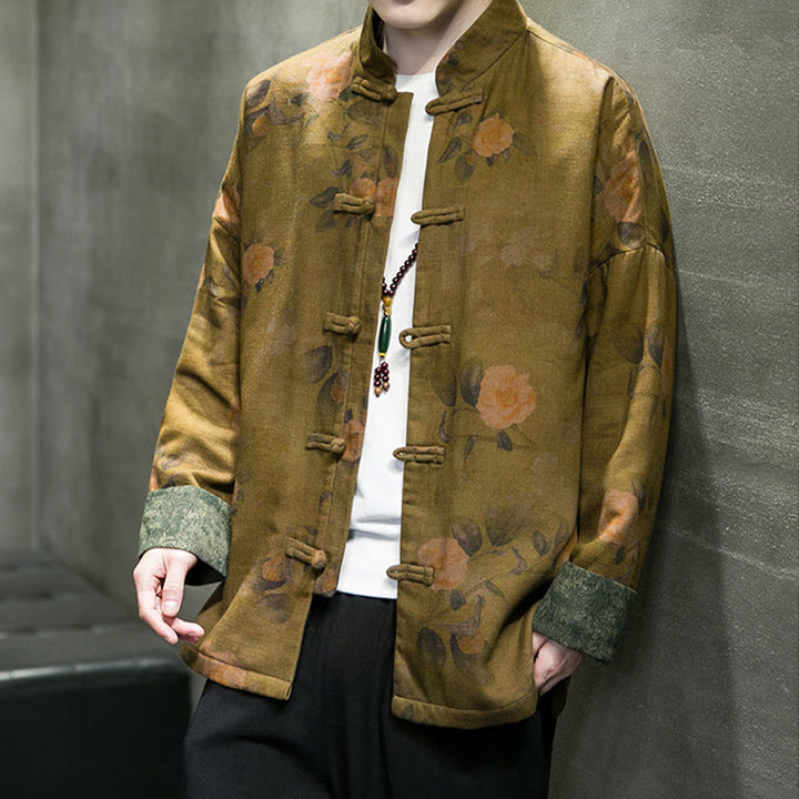 Chemise en coton pour homme avec boutons de grenouille et Buddha Stones  - image 16