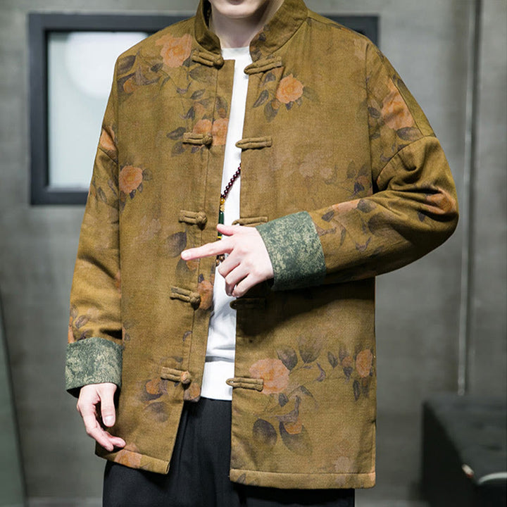 Chemise en coton pour homme avec boutons de grenouille et Buddha Stones  - image 12