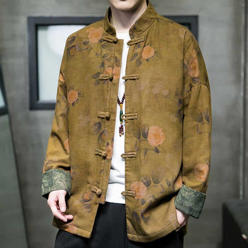 Chemise en coton pour homme avec boutons de grenouille et Buddha Stones  - image 11