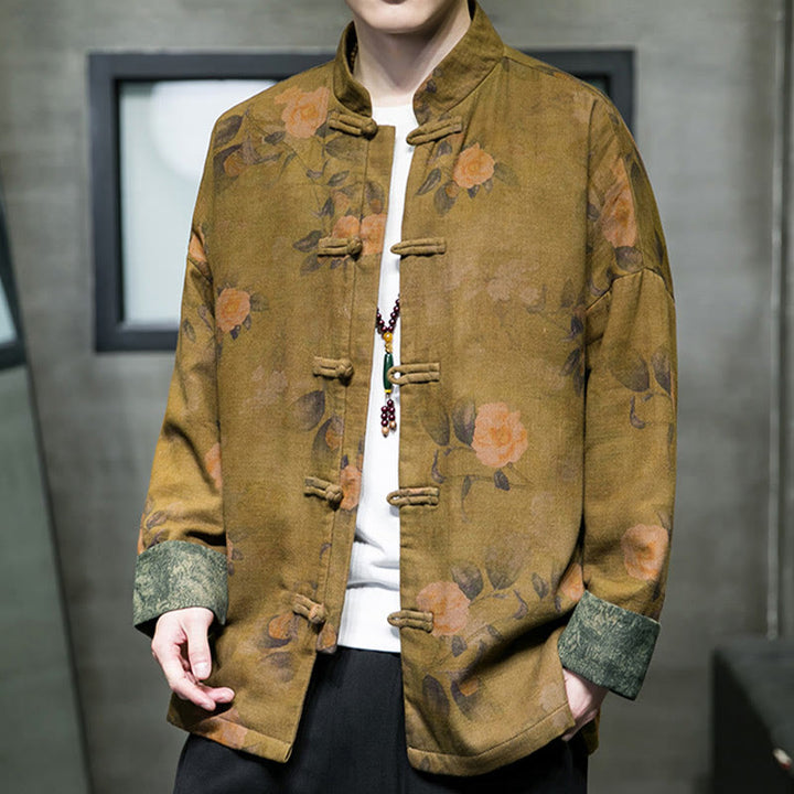 Chemise en coton pour homme avec boutons de grenouille et Buddha Stones  - image 11