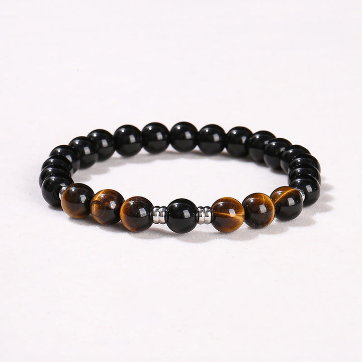 Ensemble de 2 bracelets puissants en hématite œil de tigre bleu œil de tigre Buddha Stones