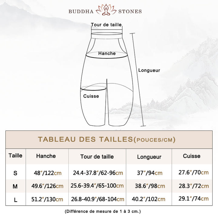 Pantalon en coton et lin Buddha Stones Pantalon sarouel ample Zen Yoga Tai Chi Pantalon pour femme - image 3
