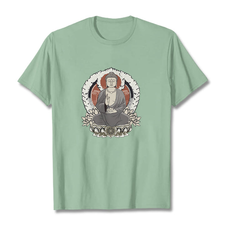T-shirt à motif Buddha Stones de Bouddha et lotus - Vert pâle - 2XL - image 15