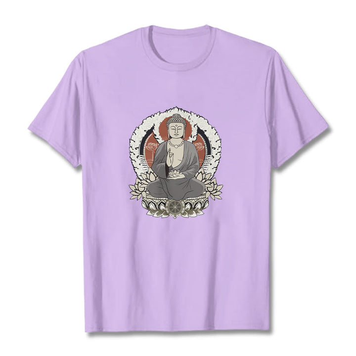 T-shirt à motif Buddha Stones de Bouddha et lotus - Prune - 2XL - image 17