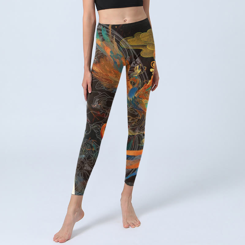 Pantalon de yoga pour femme Buddha Stones Vibrant Phoenix Gym Leggings - image 6