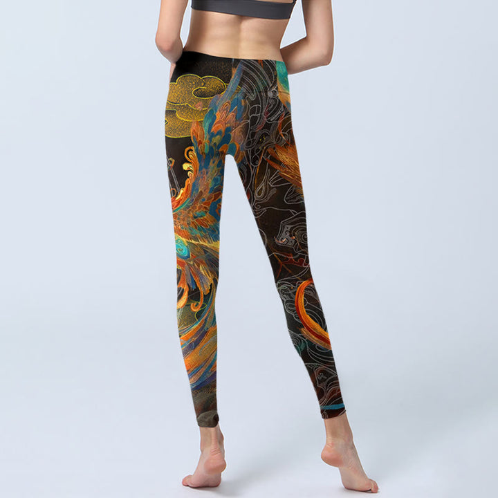 Pantalon de yoga pour femme Buddha Stones Vibrant Phoenix Gym Leggings - image 6