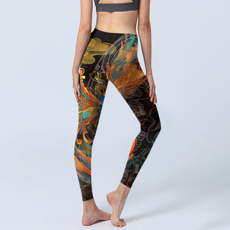 Pantalon de yoga pour femme Buddha Stones Vibrant Phoenix Gym Leggings - image 4