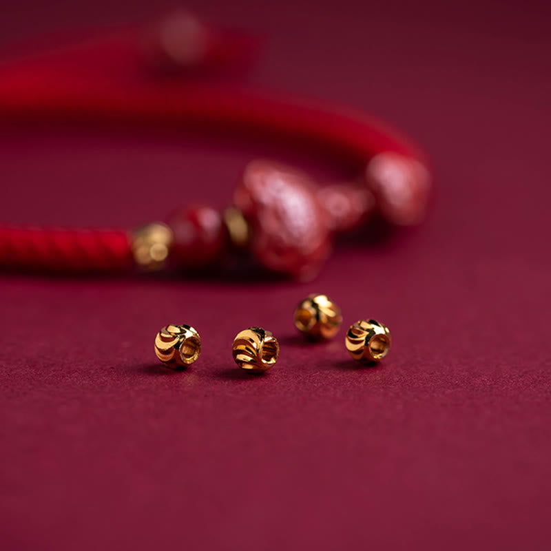 Bracelet tressé en corde rouge avec poignée en cinabre Ruyi et personnage Fu PiXiu fait à la main en Buddha Stones - image 10