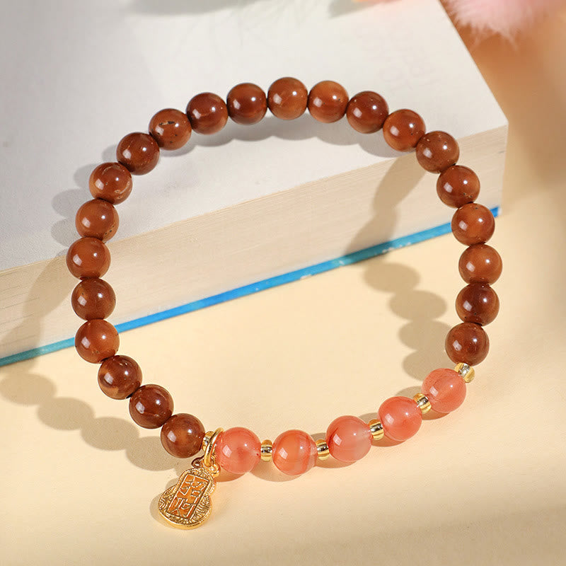 Bracelet en cristal Super Seven en quartz rutile et citrine fantôme verte Buddha Stones pour attirer la confiance et la richesse