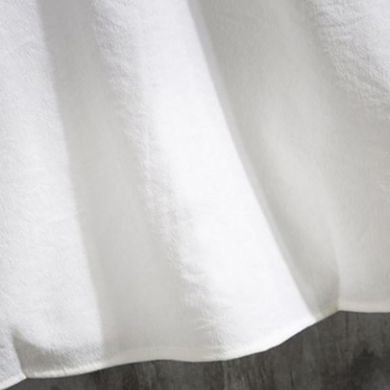 Chemise décontractée à manches trois-quarts et boutons sur le devant pour homme avec motif Buddha Stones
