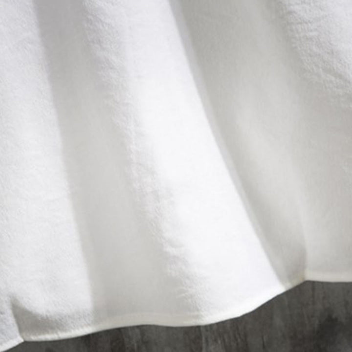 Chemise décontractée à manches trois-quarts et boutons sur le devant pour homme avec motif Buddha Stones