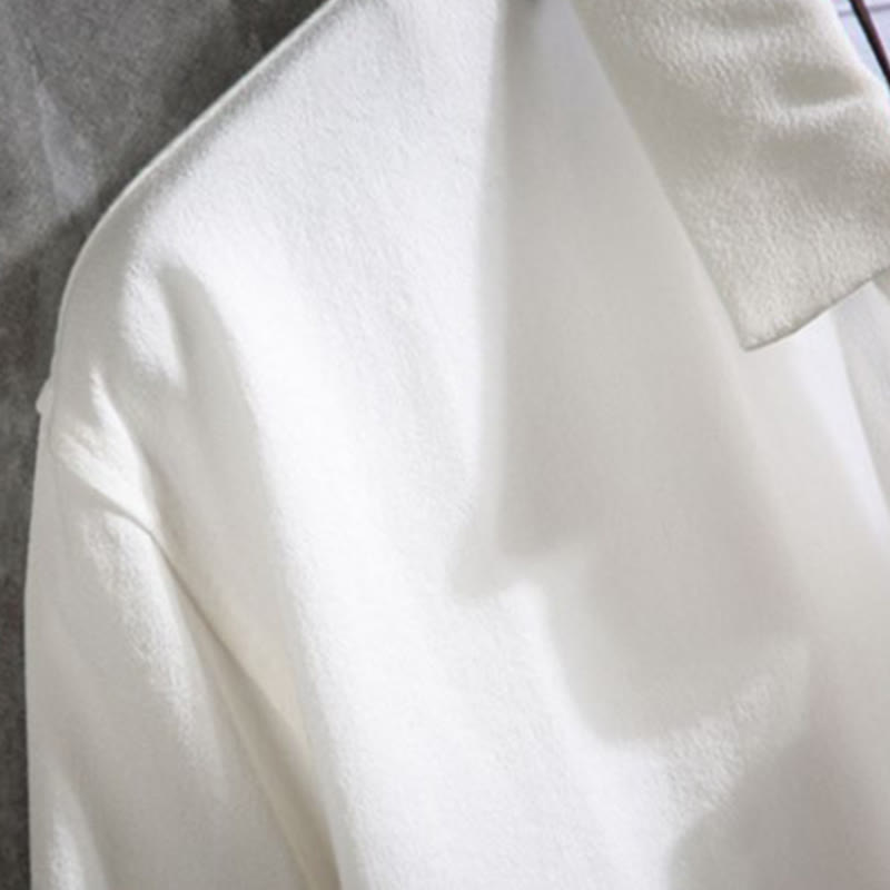 Chemise décontractée à manches trois-quarts et boutons sur le devant pour homme avec motif Buddha Stones