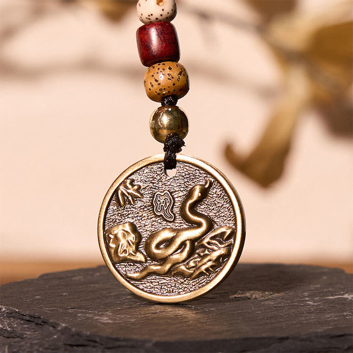Buddha Stones porte-bonheur L'année du serpent Bénédiction Pack de protection du serpent