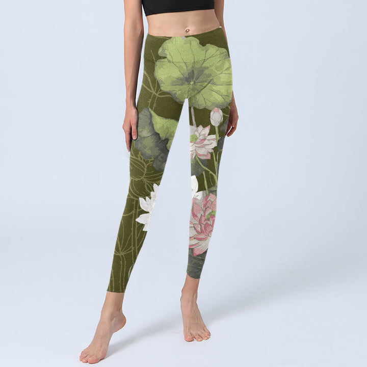 Pantalon de yoga pour femme avec legging de sport à imprimé Buddha Stones Lotus - image 6