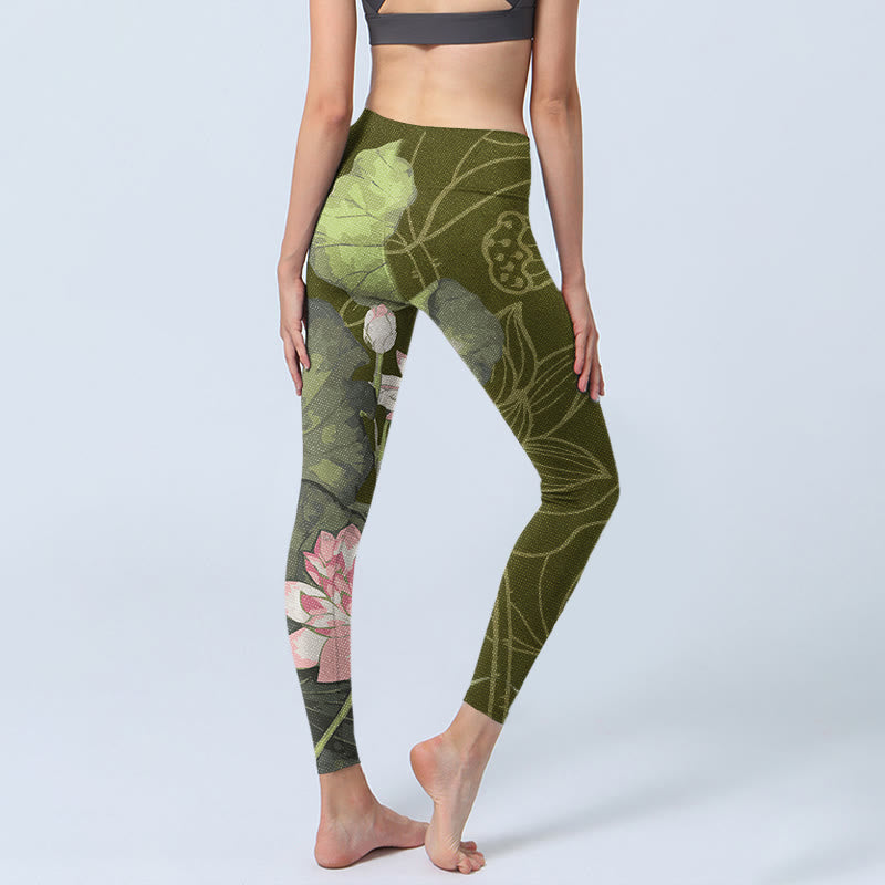 Pantalon de yoga pour femme avec legging de sport à imprimé Buddha Stones Lotus - image 5