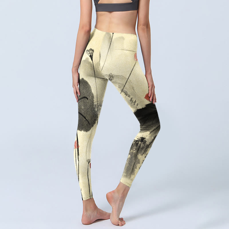 Pantalon de yoga pour femme avec imprimé Buddha Stones Lotus Mountains House Gym Leggings - image 5