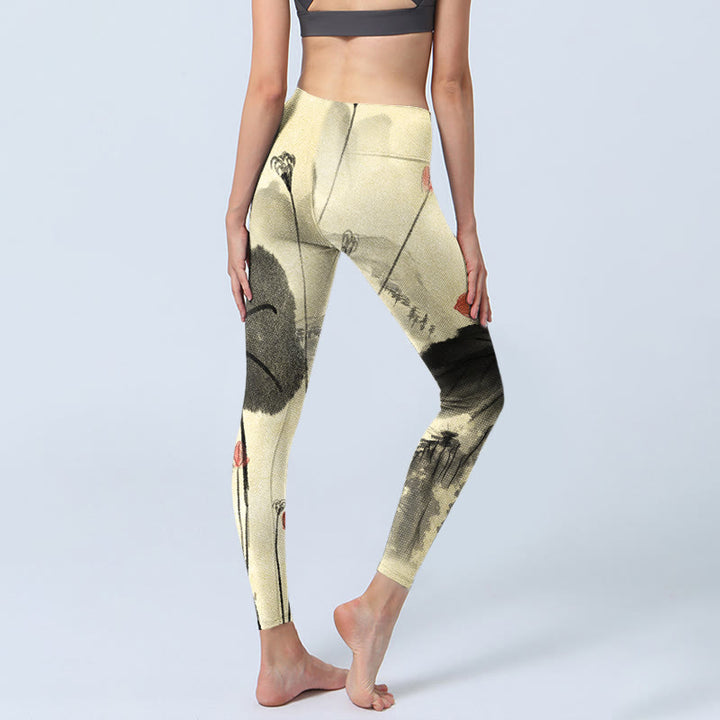 Pantalon de yoga pour femme avec imprimé Buddha Stones Lotus Mountains House Gym Leggings - image 5