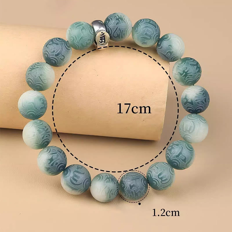 Buddha Stones zodiaque chinois bouddha natal Bodhi graine Om Mani Padme Hum Bracelet de sagesse gravé