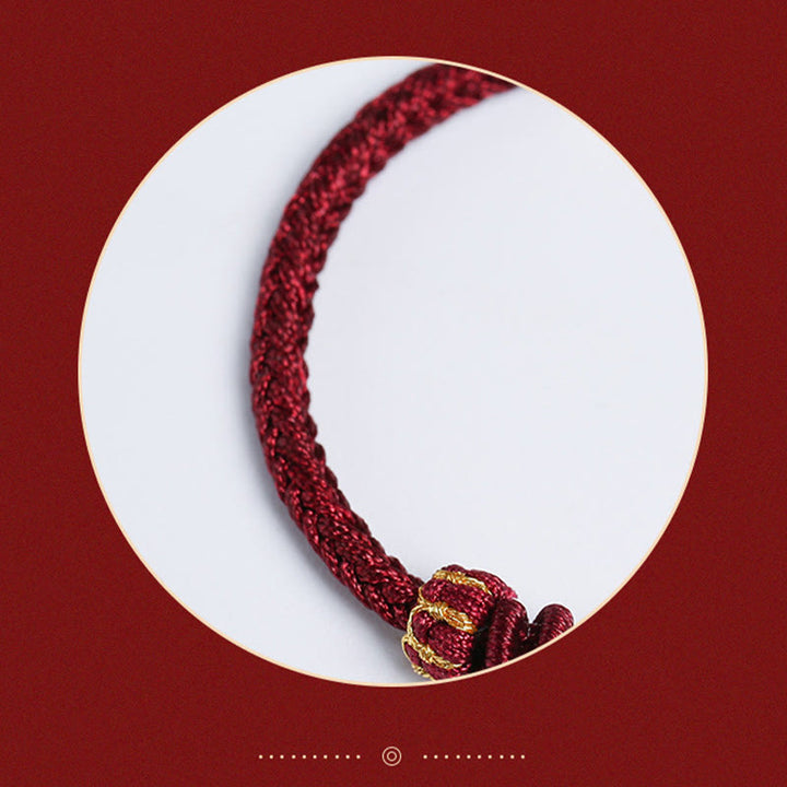 Bracelet porte-bonheur en argent sterling 999 avec motif de gousse de lotus et pierres de Buddha Stones , rouge et vert