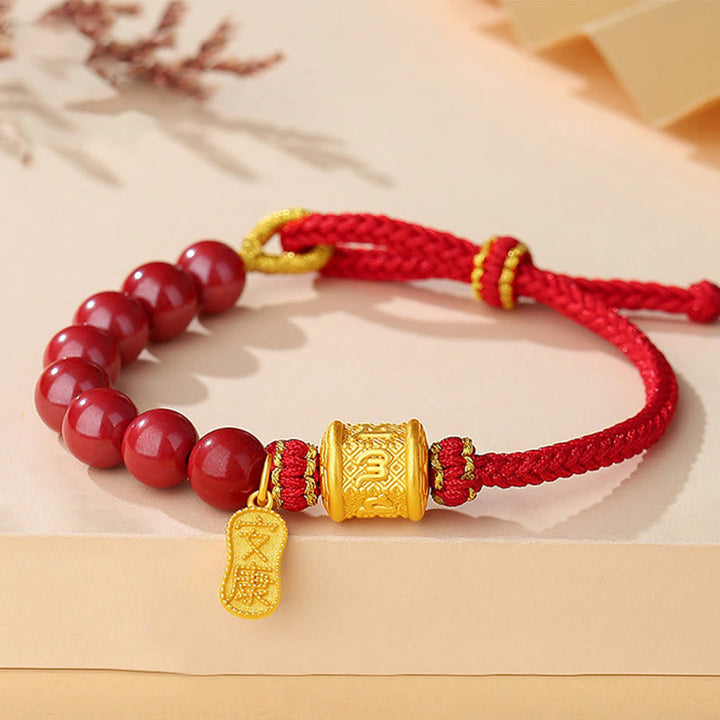 Buddha Stones en argent sterling 999 avec six mots authentiques Om Mani Padme Hum et bénédiction en cinabre