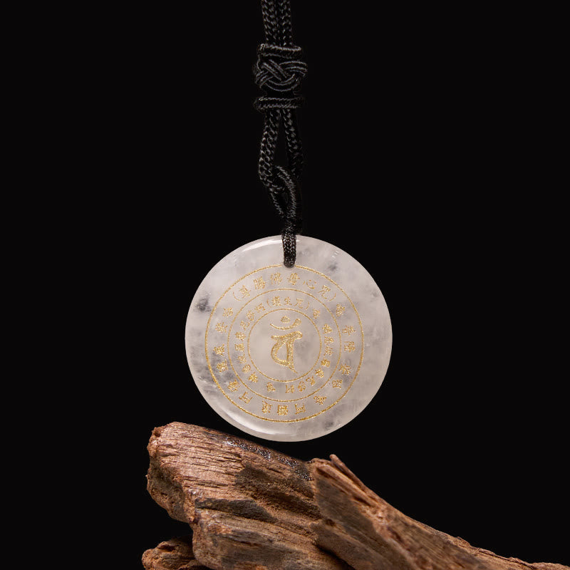 Buddha Stones Vairocana Tathagata Mantra Sanskrit Divers Cristal Obsidienne Noire Aventurine Verte Collier Pendentif Force