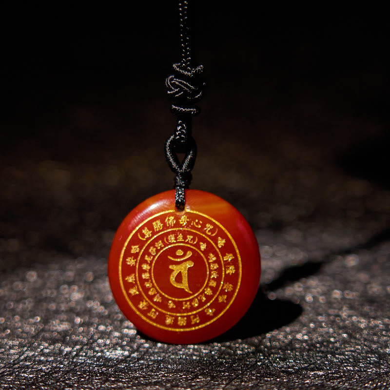 Buddha Stones Vairocana Tathagata Mantra Sanskrit Divers Cristal Obsidienne Noire Aventurine Verte Collier Pendentif Force