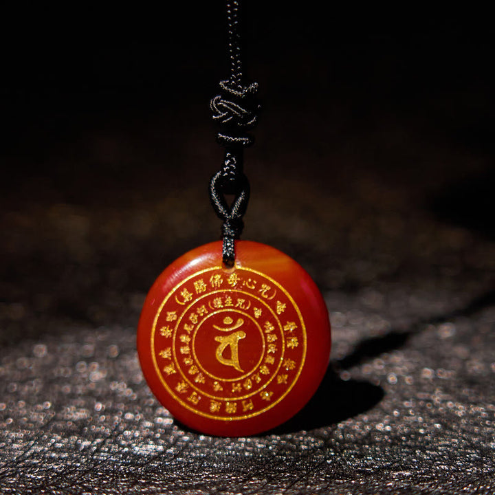 Buddha Stones Vairocana Tathagata Mantra Sanskrit Divers Cristal Obsidienne Noire Aventurine Verte Collier Pendentif Force
