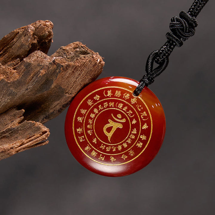 Buddha Stones Vairocana Tathagata Mantra Sanskrit Divers Cristal Obsidienne Noire Aventurine Verte Collier Pendentif Force