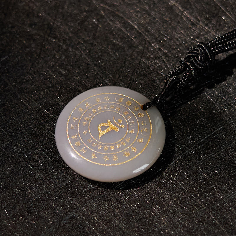 Buddha Stones Vairocana Tathagata Mantra Sanskrit Divers Cristal Obsidienne Noire Aventurine Verte Collier Pendentif Force