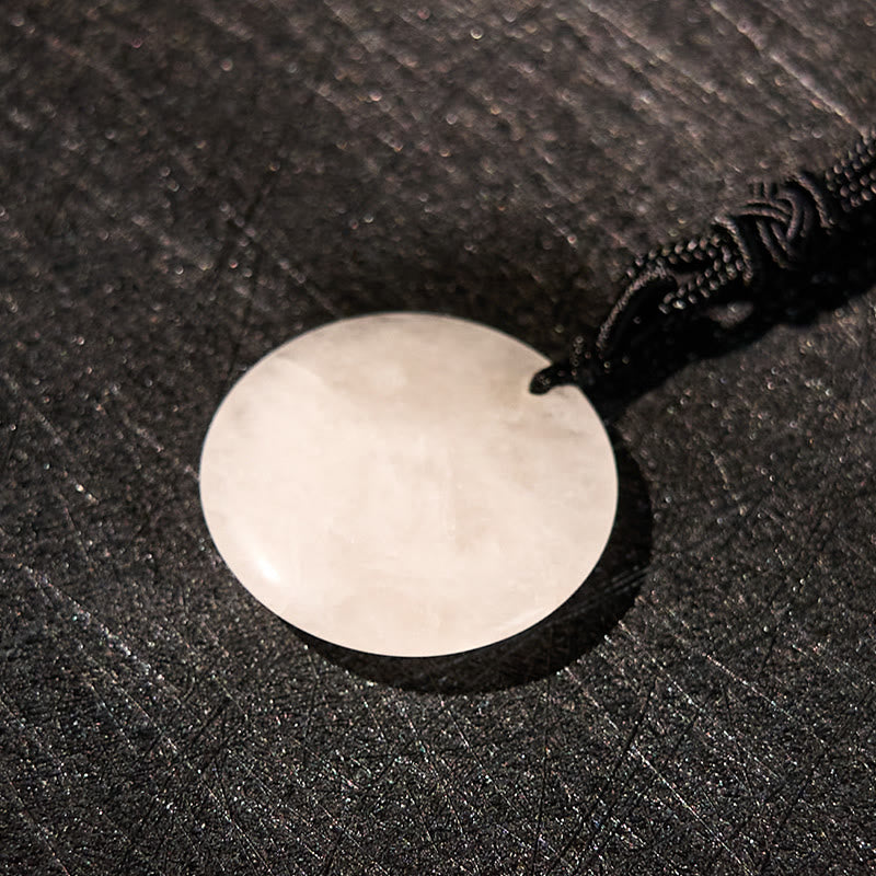 Collier pendentif en obsidienne noire avec Buddha Stones Om Mani Padme Hum et cristaux naturels divers
