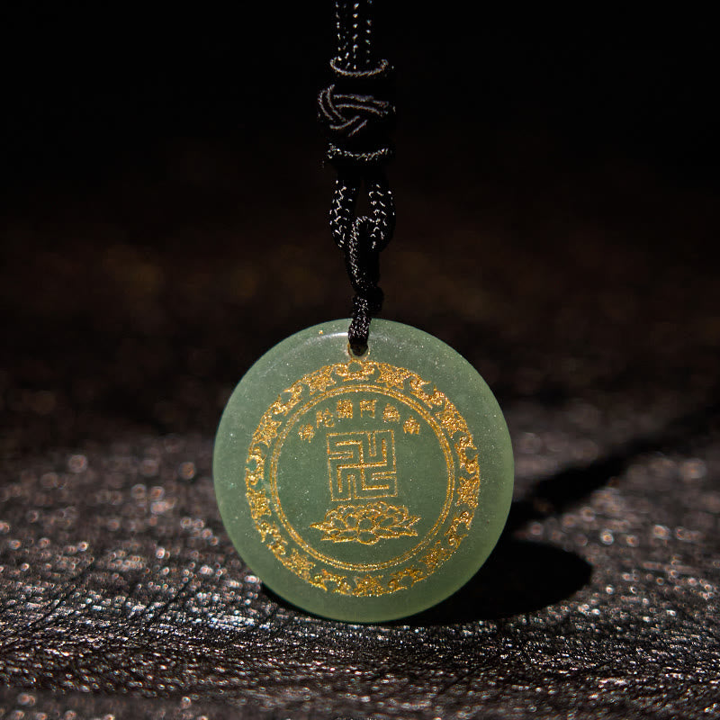 Collier pendentif de purification en obsidienne noire avec Buddha Stones et motif de lotus svastika naturel et divers cristaux