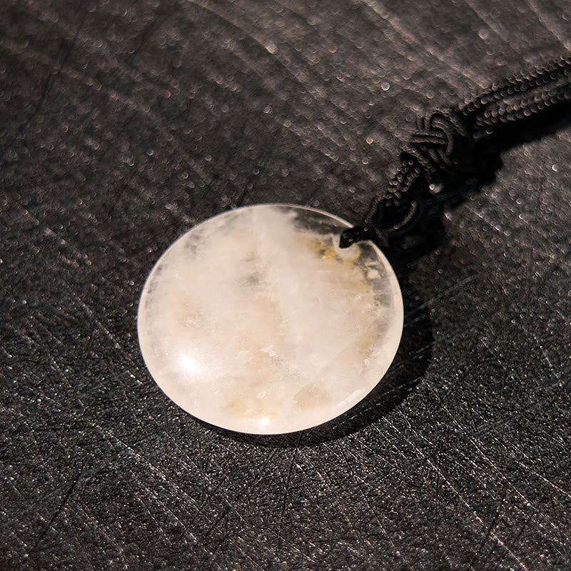 Collier pendentif de purification en obsidienne noire avec Buddha Stones et motif de lotus svastika naturel et divers cristaux