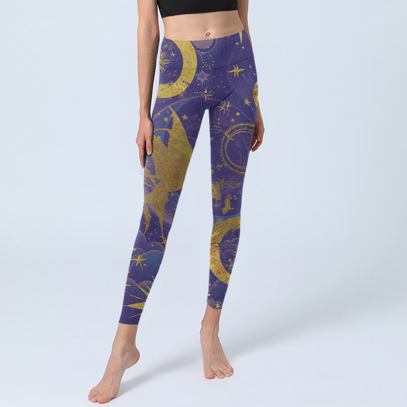 Pantalon de yoga pour femme avec imprimé Buddha Stones Moon Sun Stars - image 5
