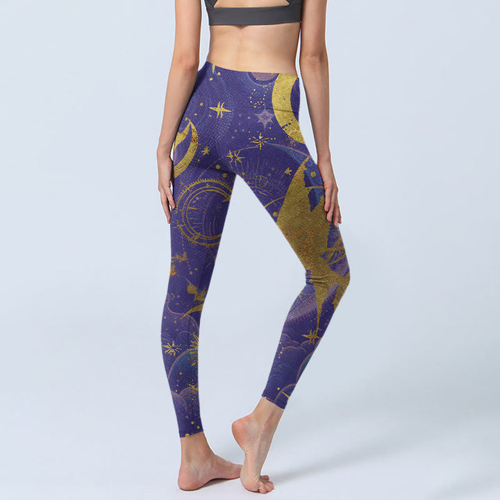 Pantalon de yoga pour femme avec imprimé Buddha Stones Moon Sun Stars - image 7