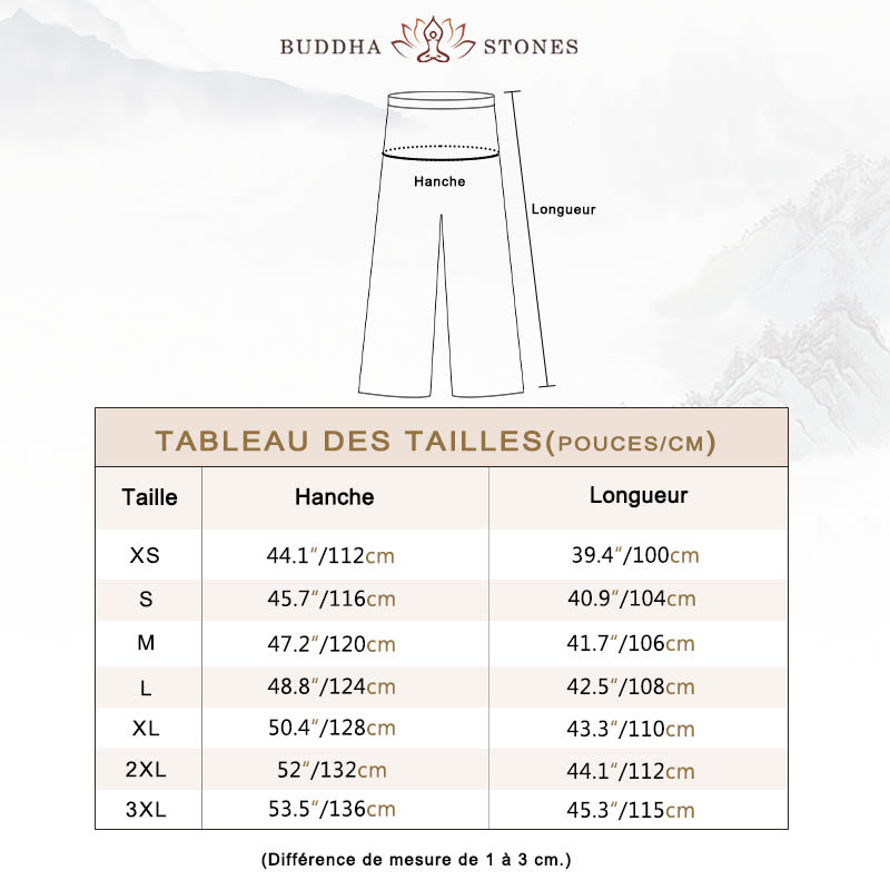 Pantalon Buddha Stones' été unisexe en coton et lin avec poches et taille élastique pour la pratique du Tai Chi et du Qigong - image 5