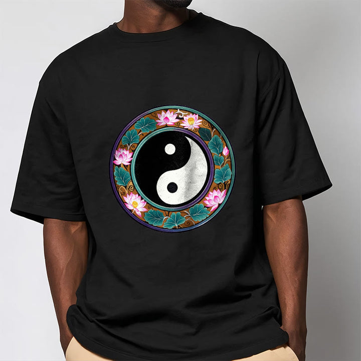 T-shirt en coton Buddha Stones de lotus, Yin et Yang - image 6