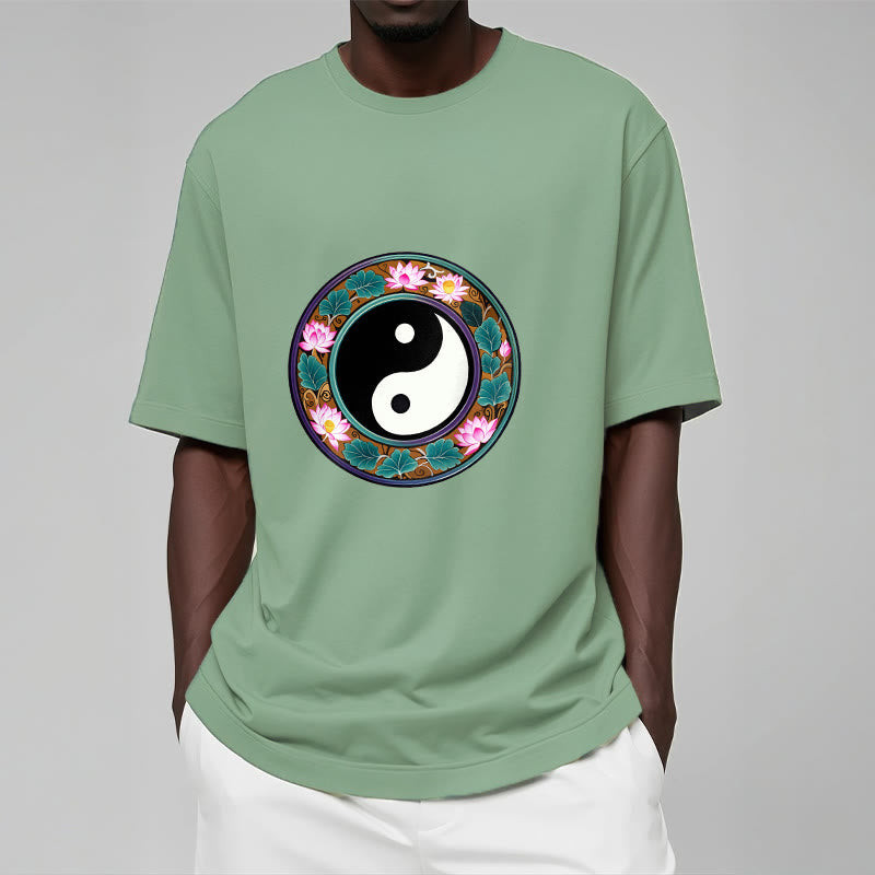 T-shirt en coton Buddha Stones de lotus, Yin et Yang - image 2