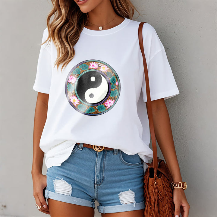 T-shirt en coton Buddha Stones de lotus, Yin et Yang - image 12