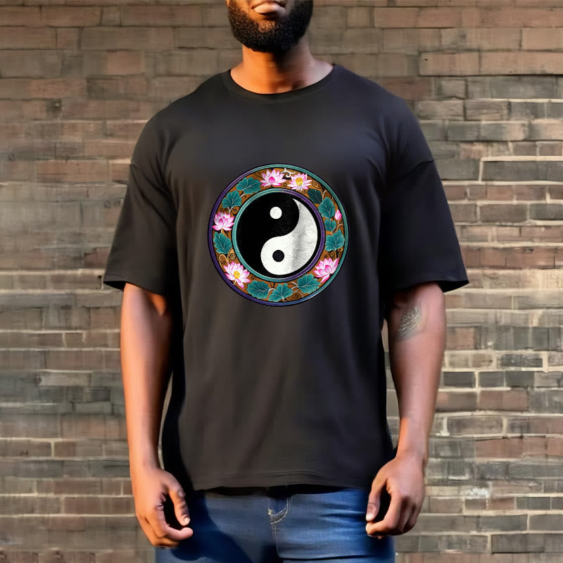 T-shirt en coton Buddha Stones de lotus, Yin et Yang - image 5