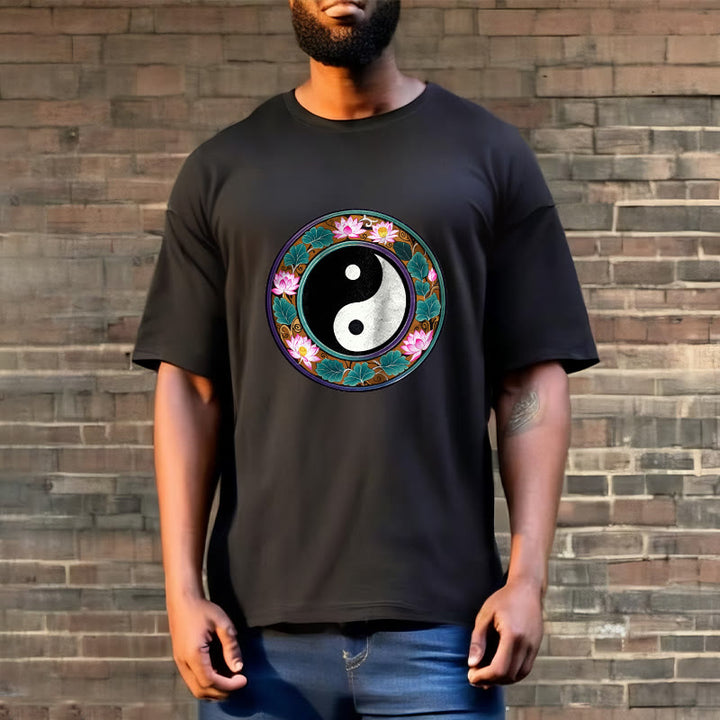 T-shirt en coton Buddha Stones de lotus, Yin et Yang - image 5